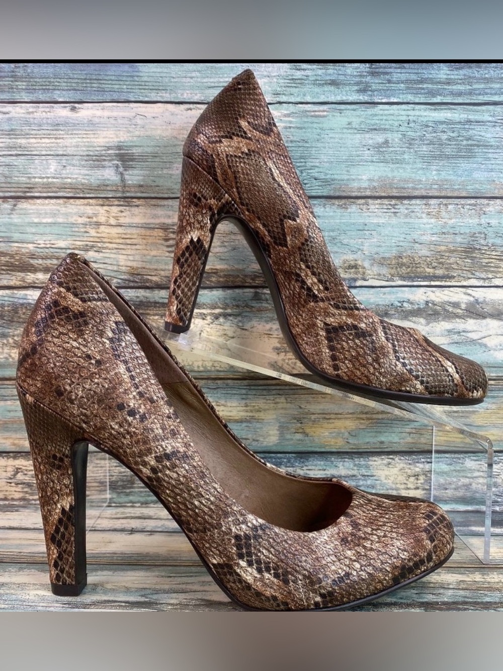 Jessica Simpson Pumps Womens Size 6.5B Brown Leopard Print Dress Shoes